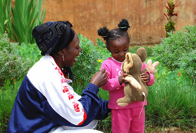 Anita with three-year-old daughter Rashida