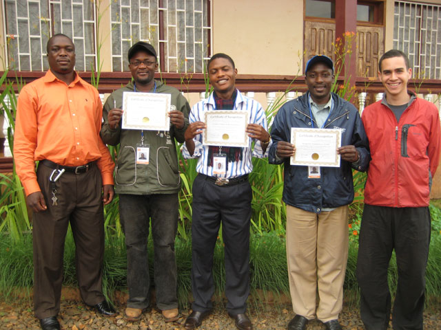 The first graduating class of the New Vision training course.