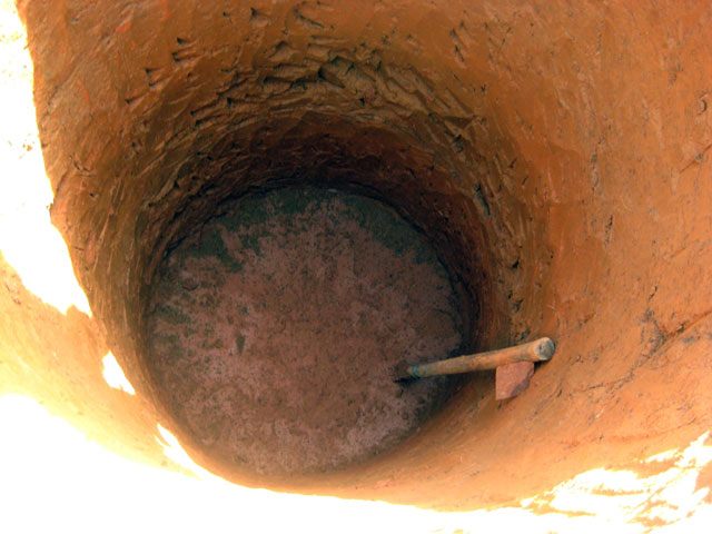 The well at the HIC demonstration plot in Kishong was dug by hand.